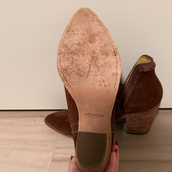 Lucchese Brown Ankle Boots - Picture 6 of 7